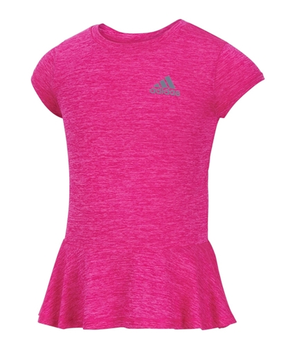 Adidas Girls Active Peplum Graphic T-Shirt medpink 2T