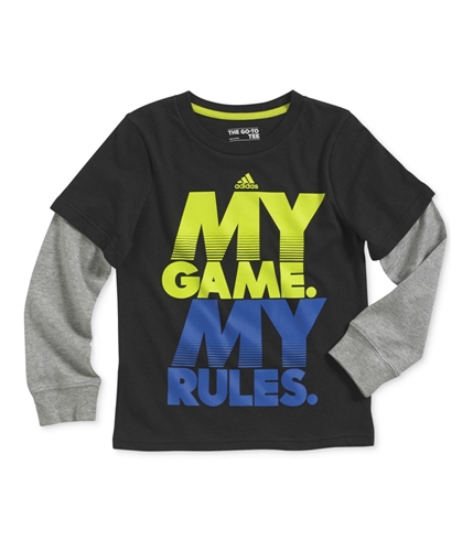 Adidas Boys My Game My Rules Graphic T-Shirt caviarblack 7X