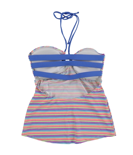 Hula Honey Womens Striped Tankini Swim Top multicolor S