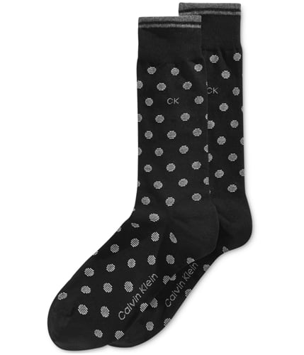 Calvin Klein Mens Striped Dot Midweight Socks black 10-13