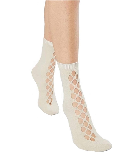 Free People Womens Cut Outs Midweight Socks biege One Size