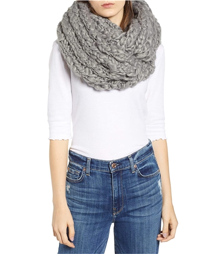 Free People Womens Chunky Infinity Scarf Wrap medgray One Size