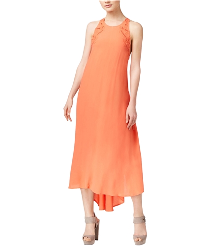 ASTR The Label Womens Victoria Strappy High-Low Dress coral L