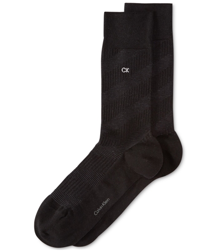 Calvin Klein Mens Diagonal Textured Midweight Socks storm 10-13