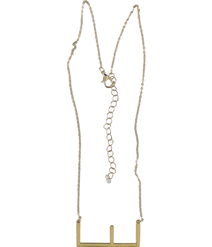 No Boundaries Womens E Necklace Chain gold 18 in.