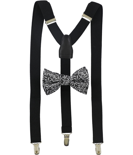 Alfani Mens Suspender Set Pre-tied Bow Tie black One Size