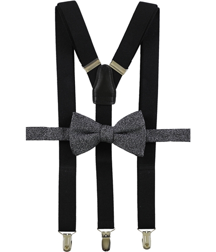 Alfani Mens Speckled Medium Suspenders greyblack One Size