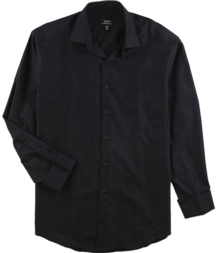 Alfani Mens Regular Button Up Dress Shirt black 14-14.5