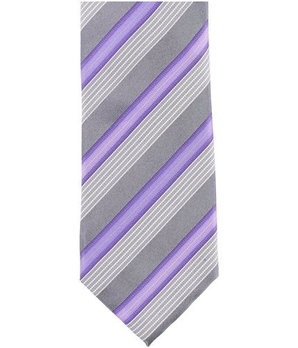 Alfani Mens Striped Self-tied Necktie silverpurple One Size