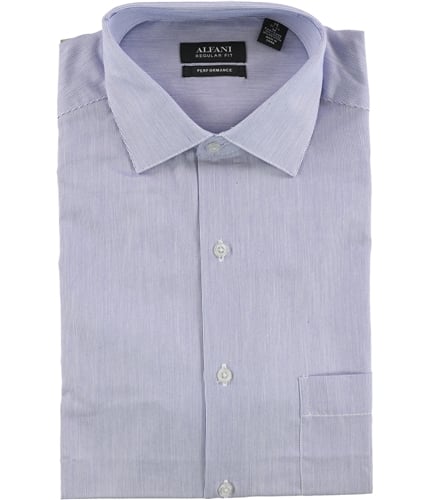 Alfani Mens Performance Stripe Button Up Dress Shirt blwhtxminst 15.5