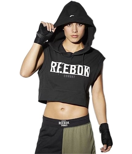 Reebok Womens Train Like A Fighter Hoodie Sweatshirt black S