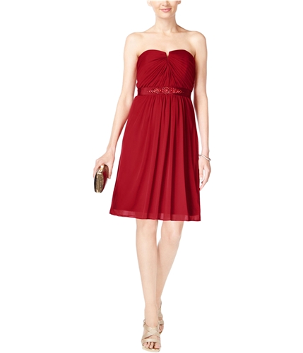 Adrianna Papell Womens Tulle A-line Dress cherry 6