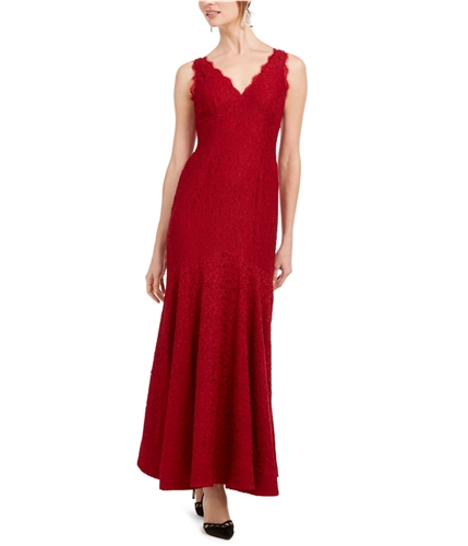 Adrianna Papell Womens Lace Gown Dress red 8P