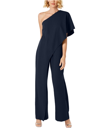 Adrianna Papell Womens Solid Jumpsuit navy 2