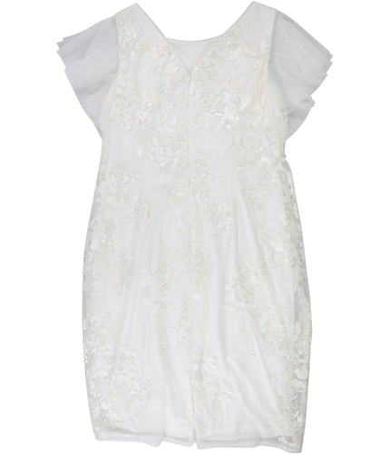 Adrianna Papell Womens Floral Midi Dress ivory 16
