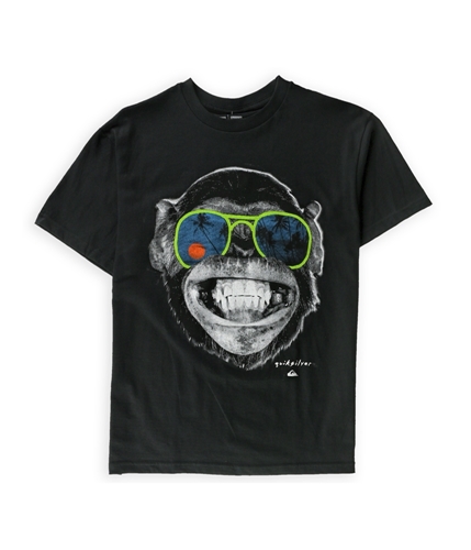 Quiksilver Boys Monkey See Graphic T-Shirt blk L