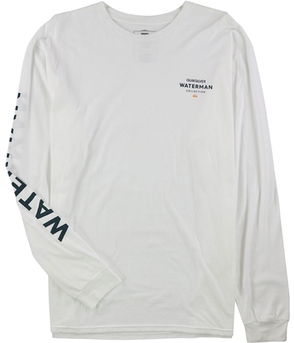 Quiksilver Mens Logo Sleeve Graphic T-Shirt white XL