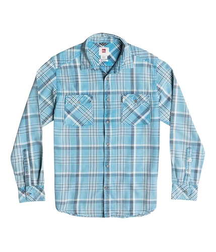 Quiksilver Mens Flannel Plaid Button Up Shirt bnb1 M