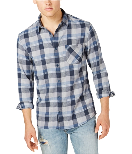 Quiksilver Mens Flannel Button Up Shirt navy S
