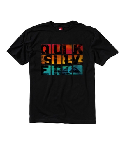 Quiksilver Mens Divide Graphic T-Shirt blk S