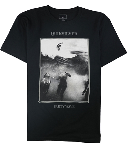 Quiksilver Mens Wave Party Graphic T-Shirt black L