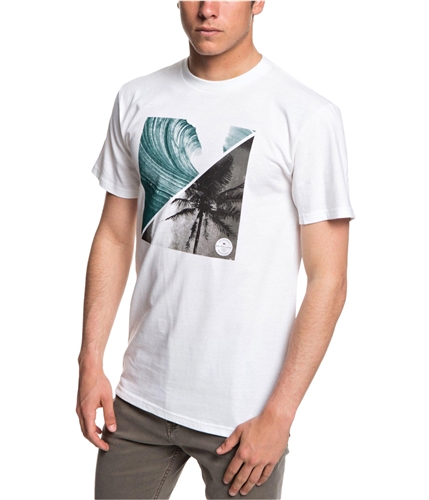 Quiksilver Mens Colorful Night Graphic T-Shirt natural L