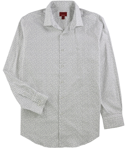 Alfani Mens Triangle Dot Button Up Dress Shirt navypartyprin 16.5