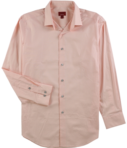 Alfani Mens Stretch Button Up Dress Shirt peachsolid 14-14.5