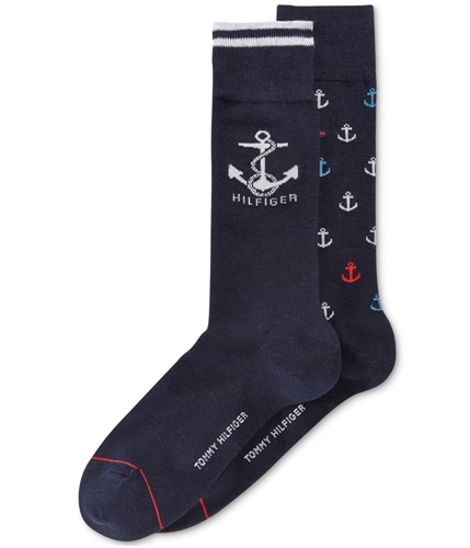 Tommy Hilfiger Mens 2 Pack Anchor Midweight Socks classicnavy 7-12