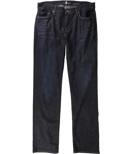 7 For All ManKind Mens Standard Straight Leg Jeans darkblue 34x35