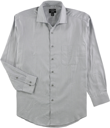 Alfani Mens Performance Stretch Button Up Dress Shirt silverzigzag 16.5