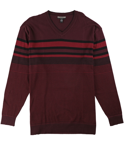 Alfani Mens Bold Pop Striped V Neck Pullover Sweater raisintortecb XLT