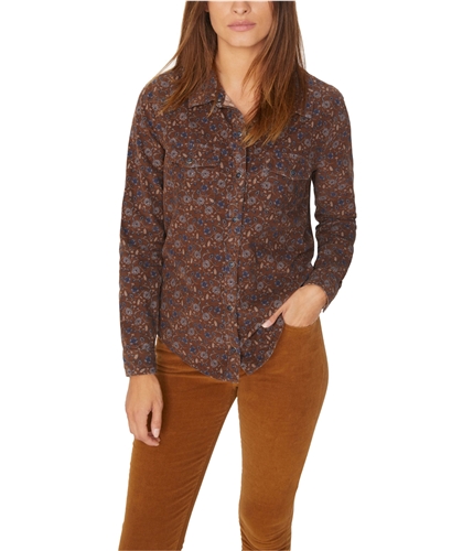 Sanctuary Clothing Womens Floral Button Up Shirt autumntst XS