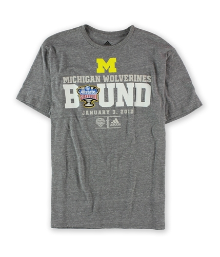 Adidas Mens Michigan State Graphic T-Shirt drkgryheathered S