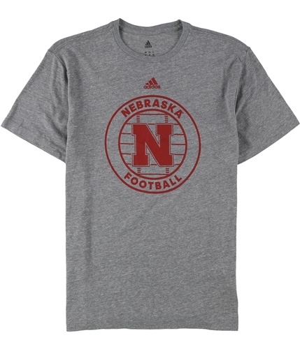 Adidas Mens Nebraska Football Graphic T-Shirt blkheather M