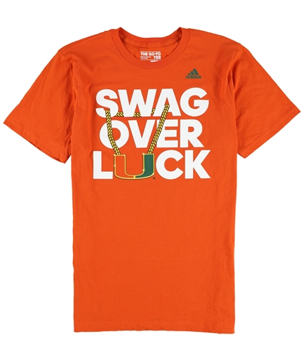 Adidas Mens Swag Over Luck Graphic T-Shirt orange S