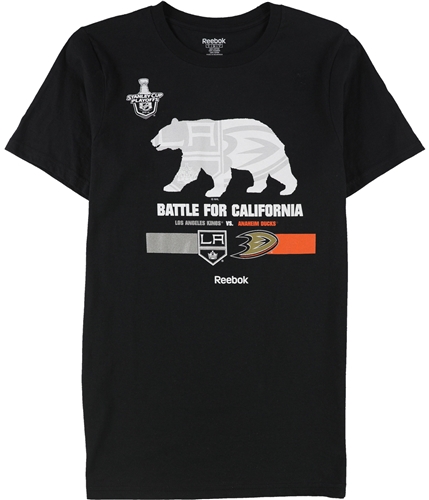 Reebok Mens Battle For California Graphic T-Shirt black S