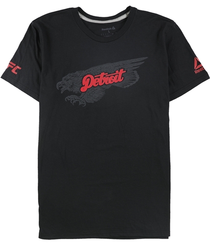 Reebok Mens Detroit Graphic T-Shirt black S