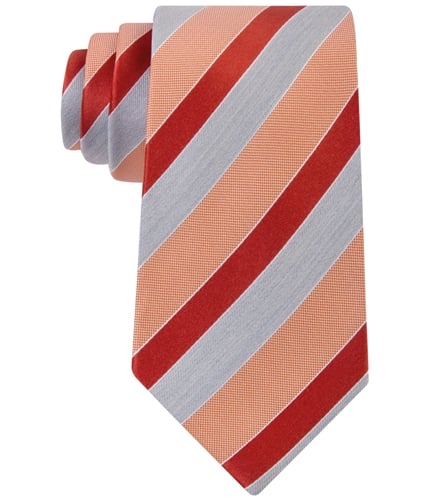 Geoffrey Beene Mens Stripe Of The Moment Self-tied Necktie flame One Size