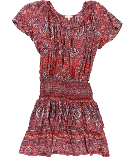 Beltaine Womens Patterned Peasant Dress red M