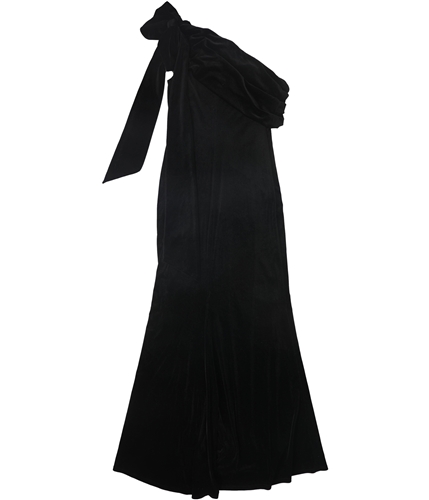 Tadashi Shoji Womens Velvet Gown Dress black S