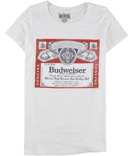 True Vintage Womens Budweiser Logo Graphic T-Shirt white 1X