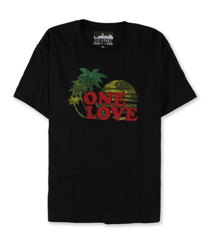 Horizon NY Mens One Love Graphic T-Shirt black XL