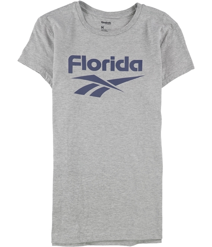 Reebok Womens Florida Linear Logo Graphic T-Shirt gray M