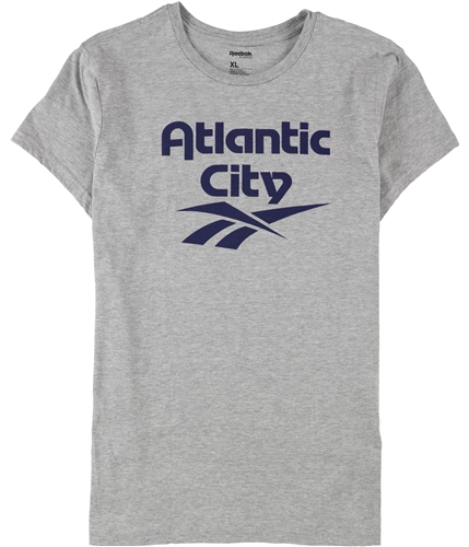 Reebok Womens Atlantic City Linear Logo Graphic T-Shirt gray XL