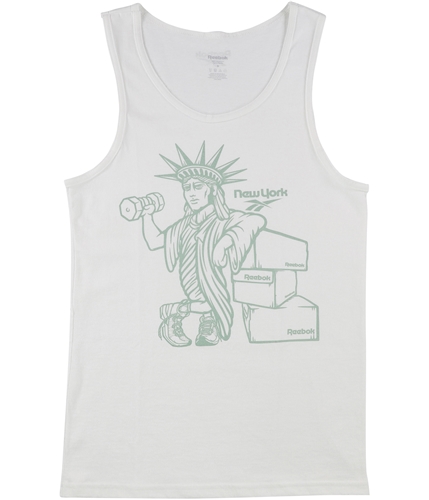 Reebok Mens New York Statue of Liberty Working Out Tank Top white S