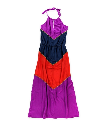 BCBG Womens Dee Colorblock Maxi Dress lymagentac S