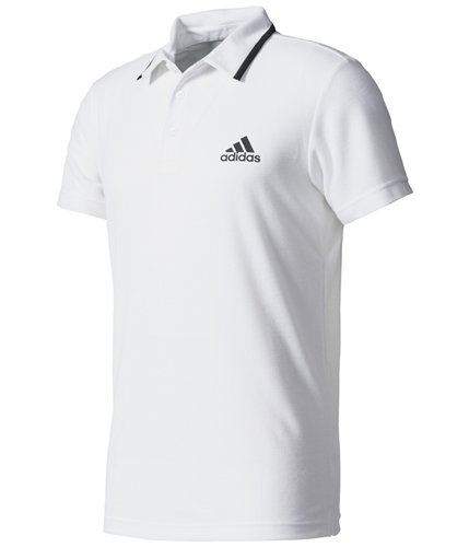 Adidas Mens ClimaLite Rugby Polo Shirt white L