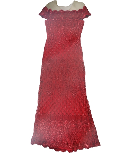 Tadashi Shoji Womens Sequin Gown Dress flame 12