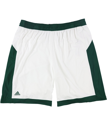 Adidas Mens 2-Tone Athletic Workout Shorts whtgrn S